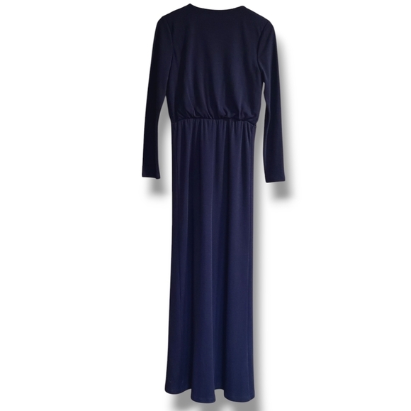 Alice + Olivia Wool Long Sleeve Wrap Maxi Dress - Picture 2 of 7